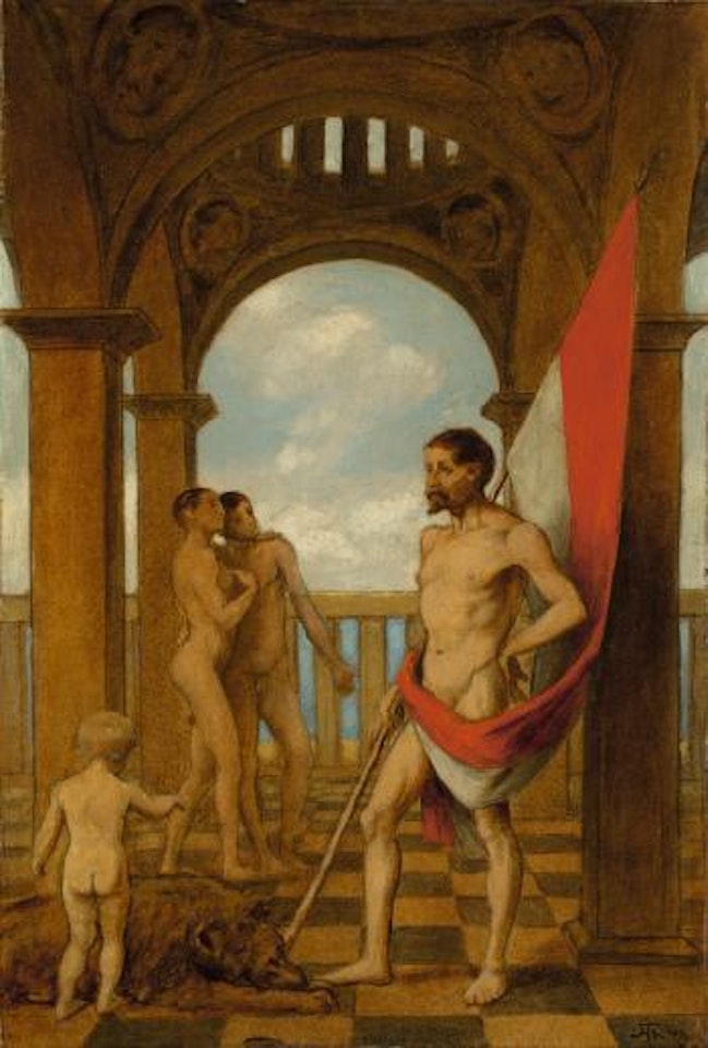 Der Fahnenträger by Hans Thoma