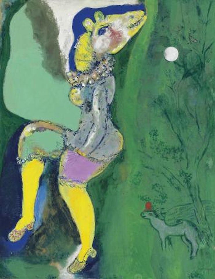 La femme à la tête d'âne (Cirque Vollard) by Marc Chagall