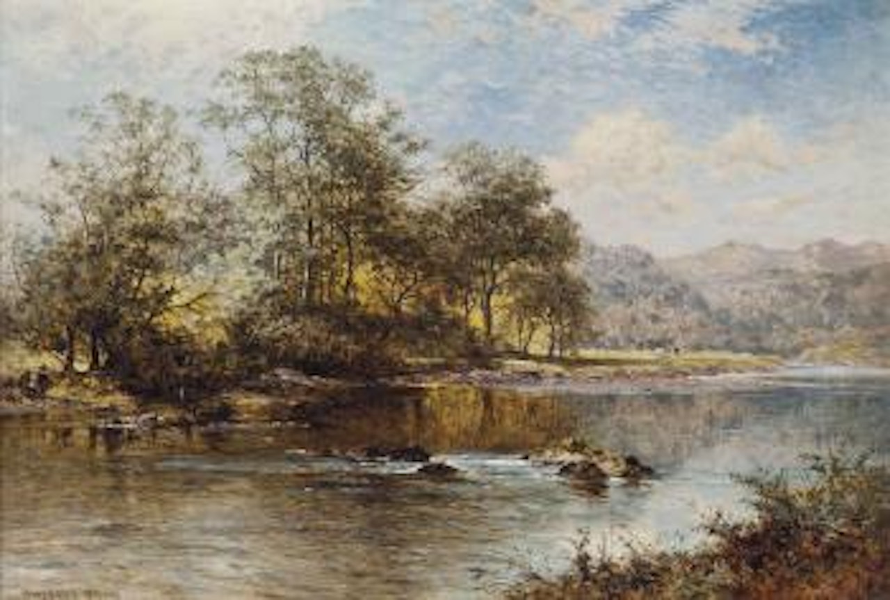 On the Llugwy, North Wales by Benjamin Williams Leader
