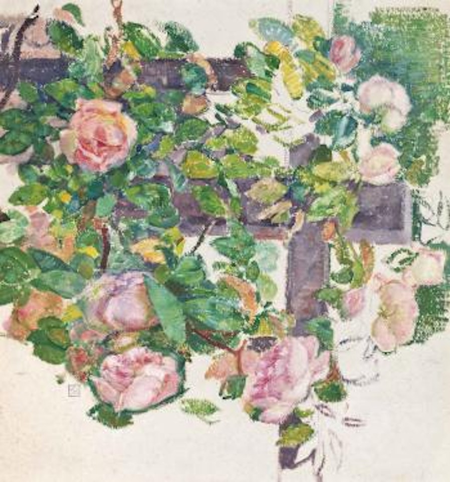 Les roses grimpantes by Theo van Rysselberghe