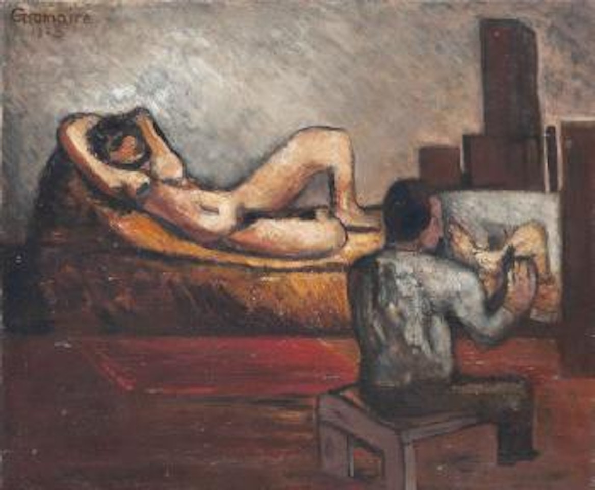 Le modèlle posant by Marcel Gromaire