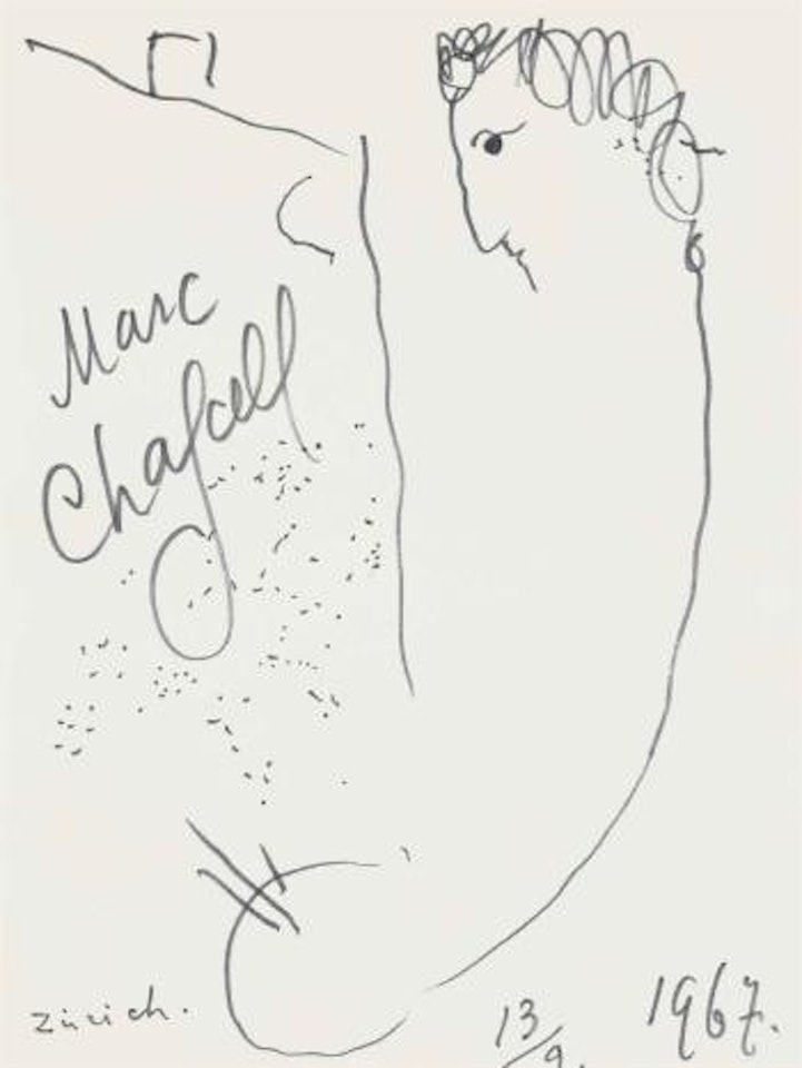 Auto-portrait by Marc Chagall