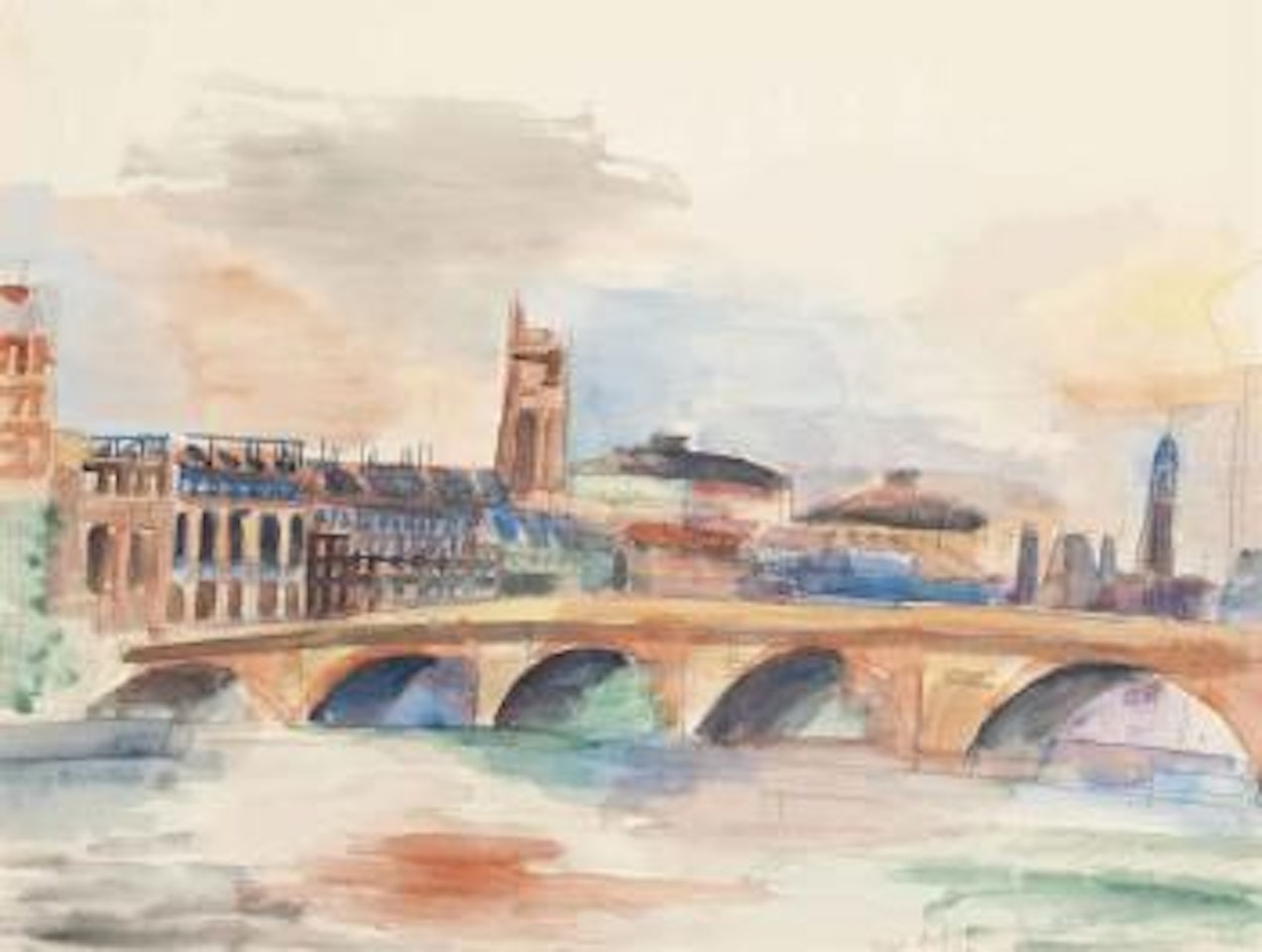 Paris, la tour Saint-Jaques by Jean Dufy