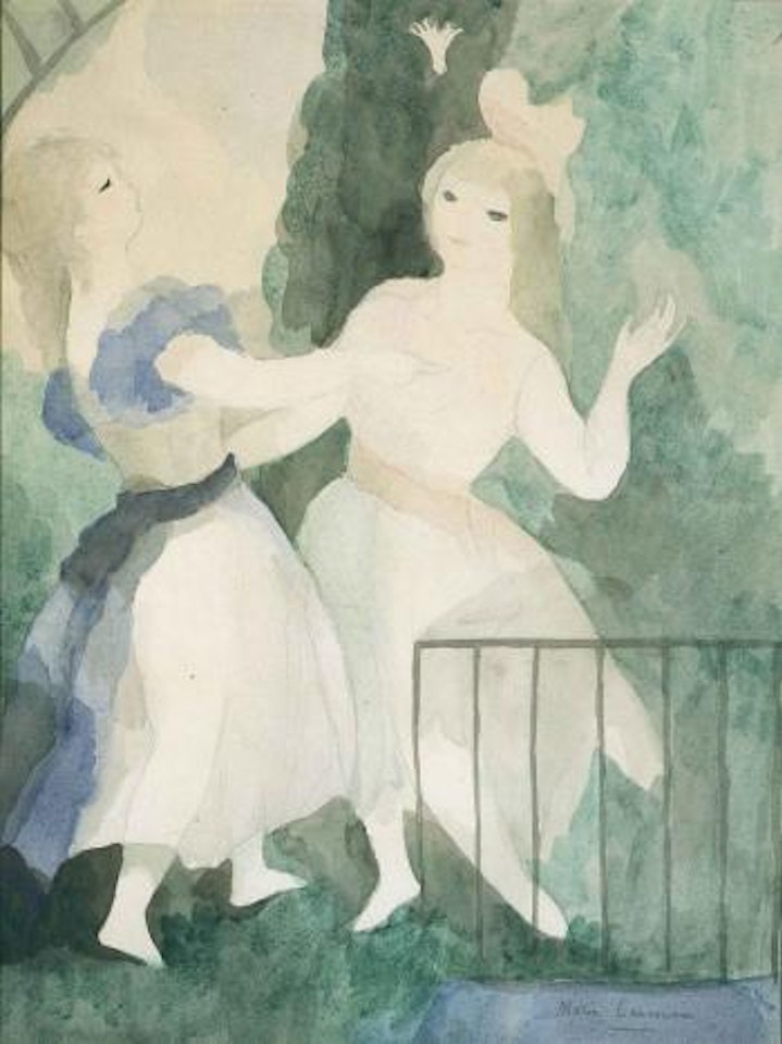Deux jeunes femmes by Marie Laurencin