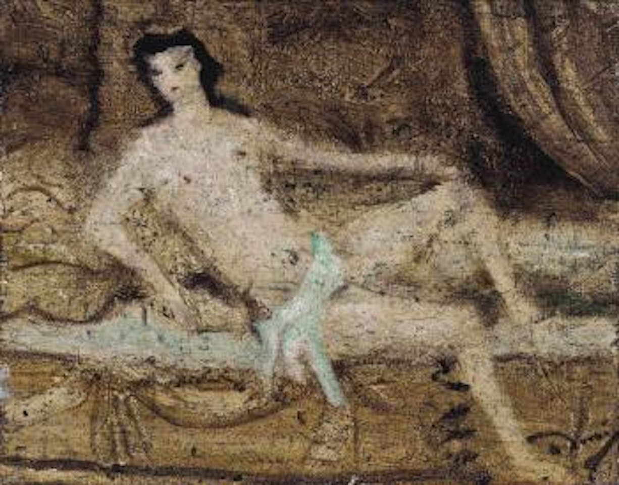 Nu allongé sur un canapé by Andre Derain