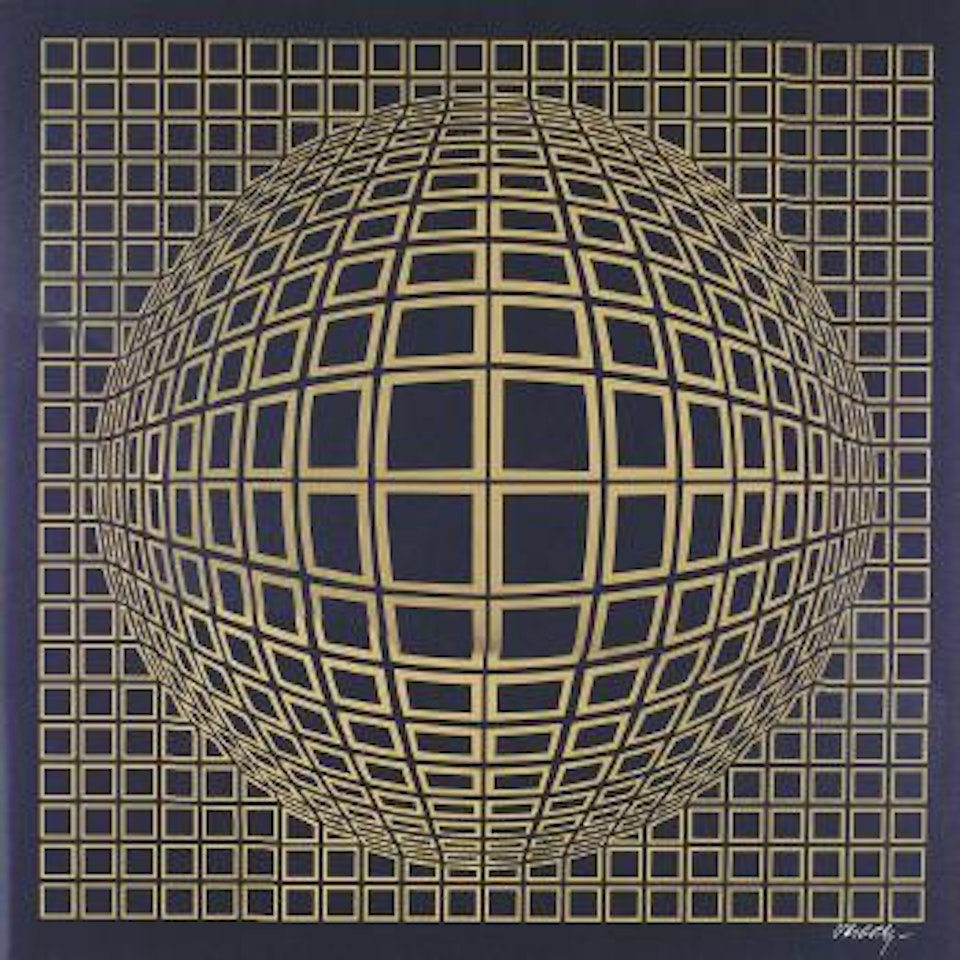 Untitled (globe) by Victor Vasarely