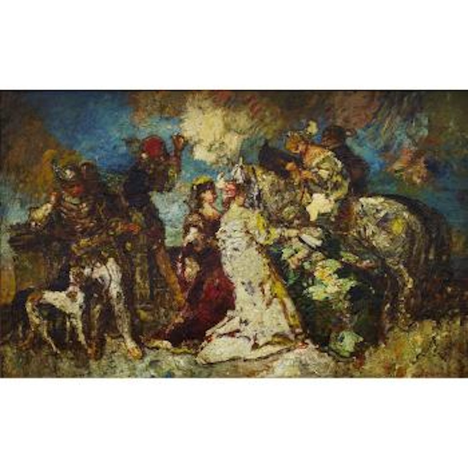 Retour de chasse [Returning from the chase] by Adolphe Monticelli