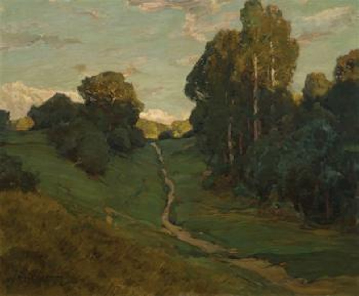 French landscape with country path by Rupert Charles Wulsten Bunny
