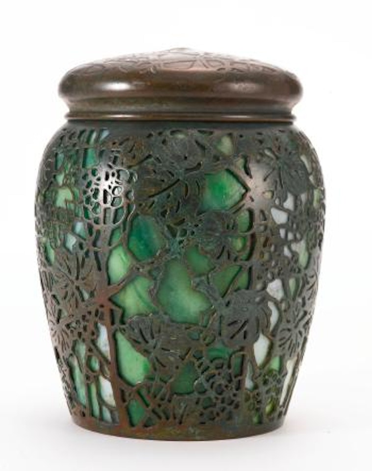Grapevine Tobacco Jar by Tiffany Studios