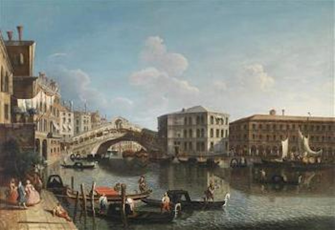 The Grand Canal with the Rialto Bridge and the Palazzo dei Camerlenghi in Venice by Michele Marieschi