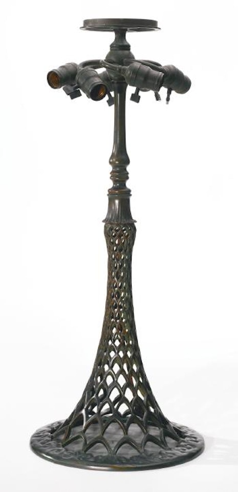 A Rare "Openwork Arch" Table Lamp Base by Tiffany Studios