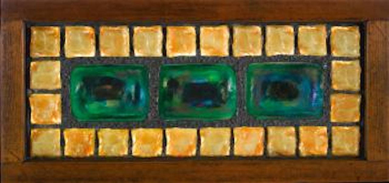 Turtle-back Tile Transom Window by Tiffany Studios