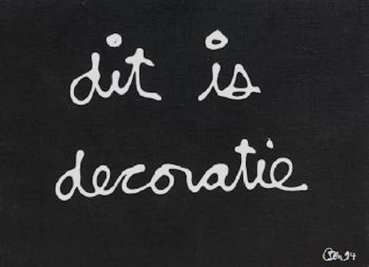 Dit is decoratie by Ben Vautier