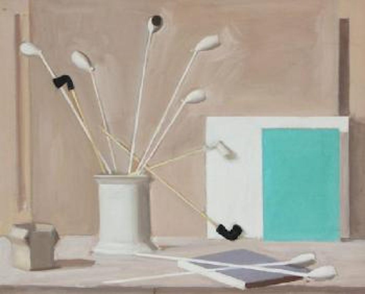 Vaso con pipe e libri by Antonio Bueno
