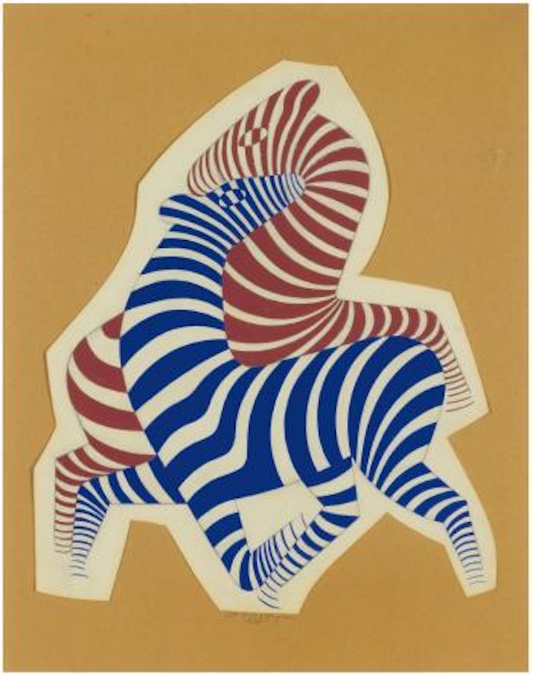 Two Zebras by Victor Vasarely
