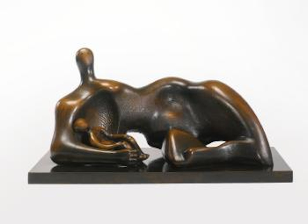 Working Model For Draped Reclining Mother And Baby by Henry Moore