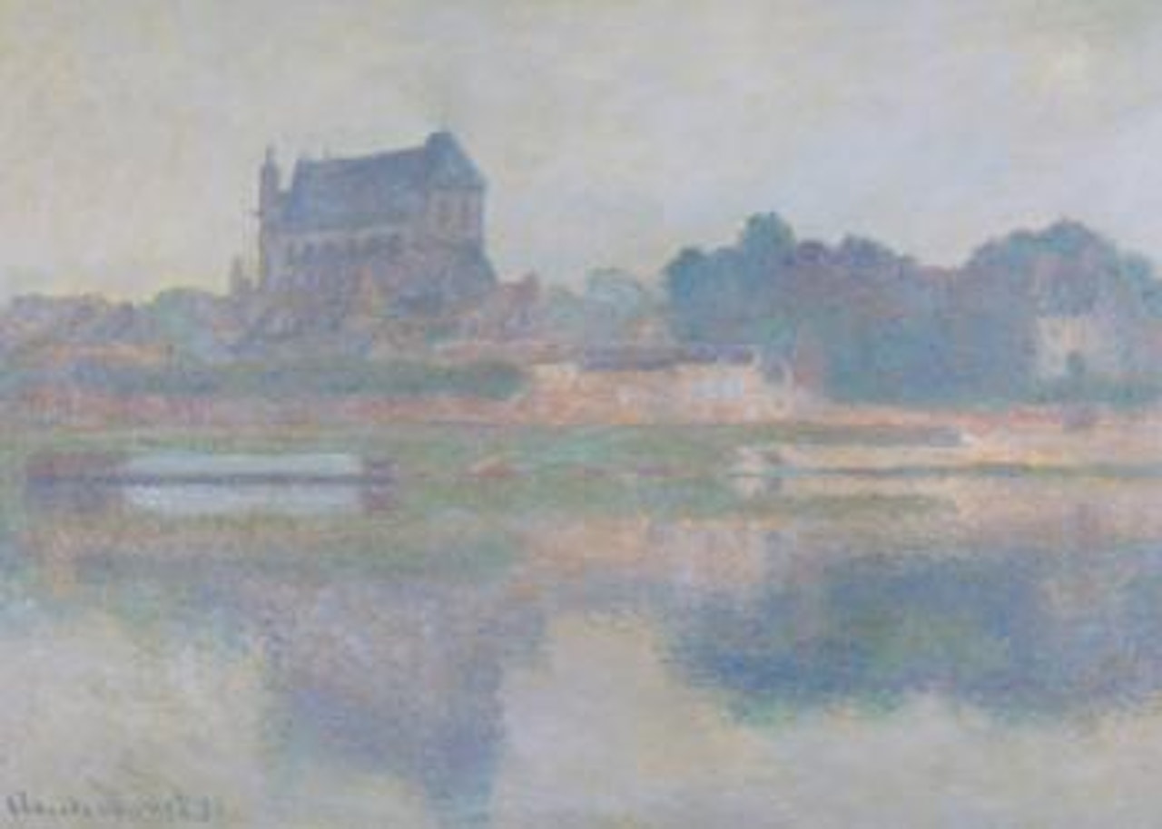 L'église De Vernon, Temps Gris by Claude Monet