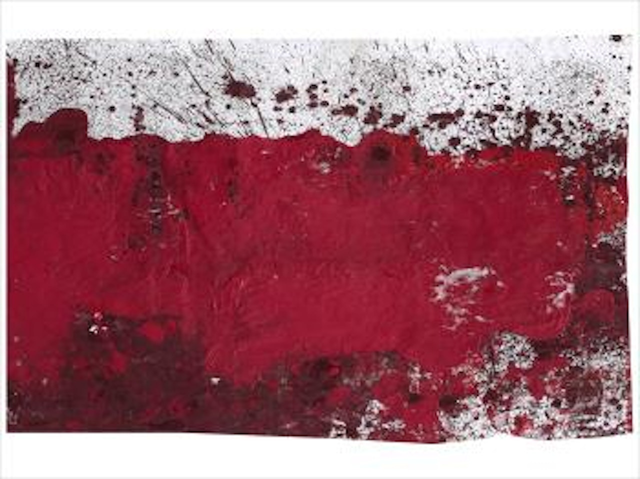 Schüttbild auf papier by Hermann Nitsch