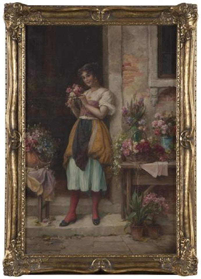 Flower seller by Hans Zatzka