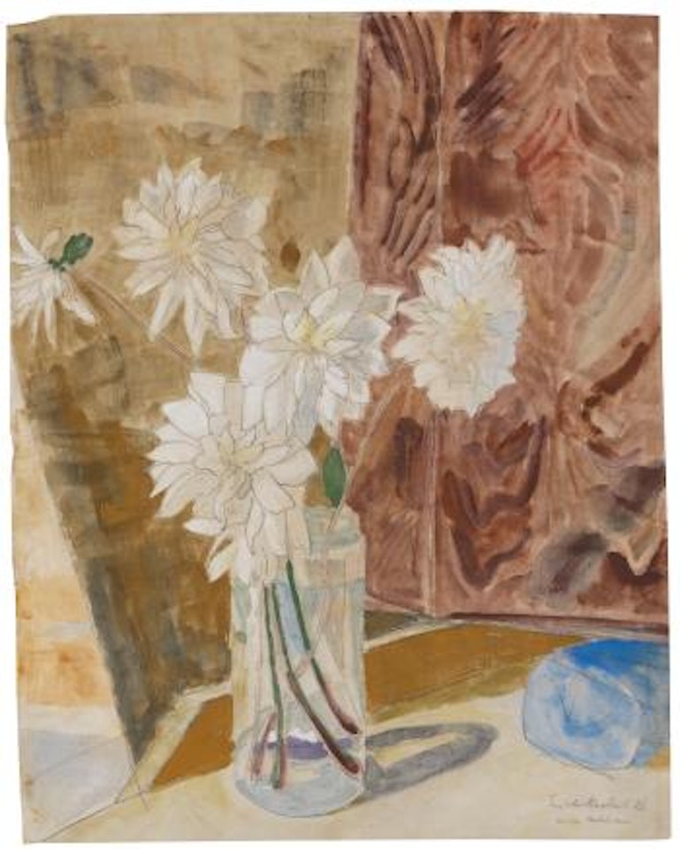 Weiße Dahlien by Erich Heckel