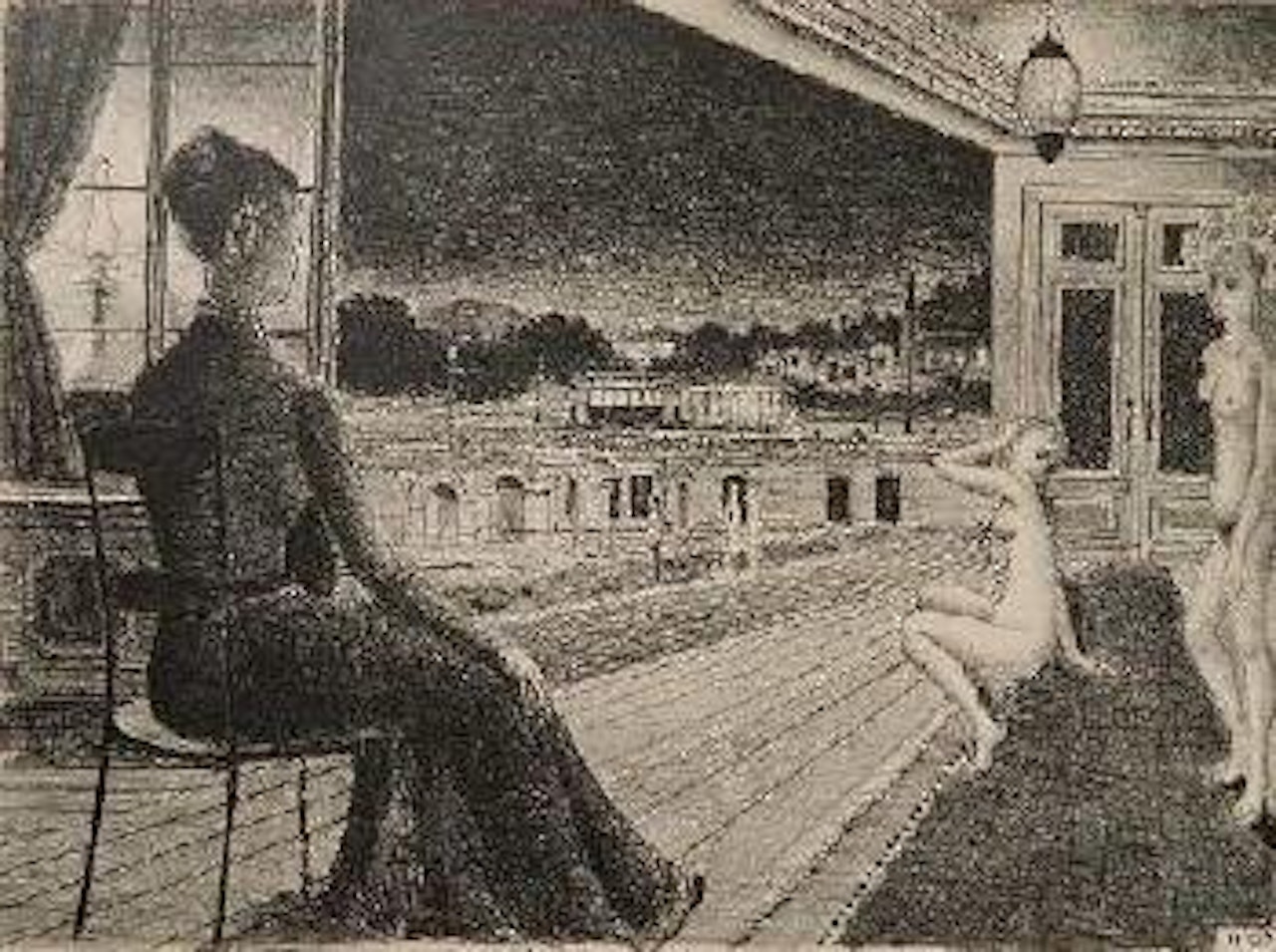 By the town (Jacob 33) by Paul Delvaux