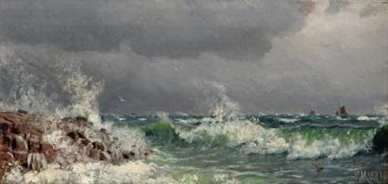 Stormy sea by Peder Mork Monsted