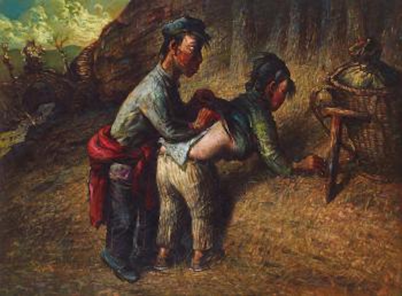 Wiping Sweat by Luo Zhongli