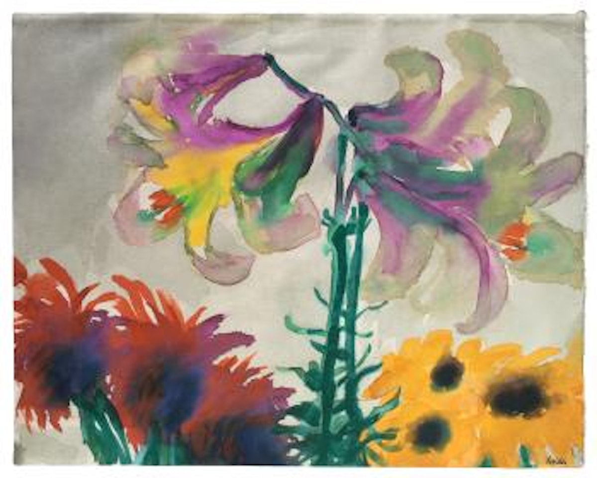 Stilleben Mit Lilien by Emil Nolde