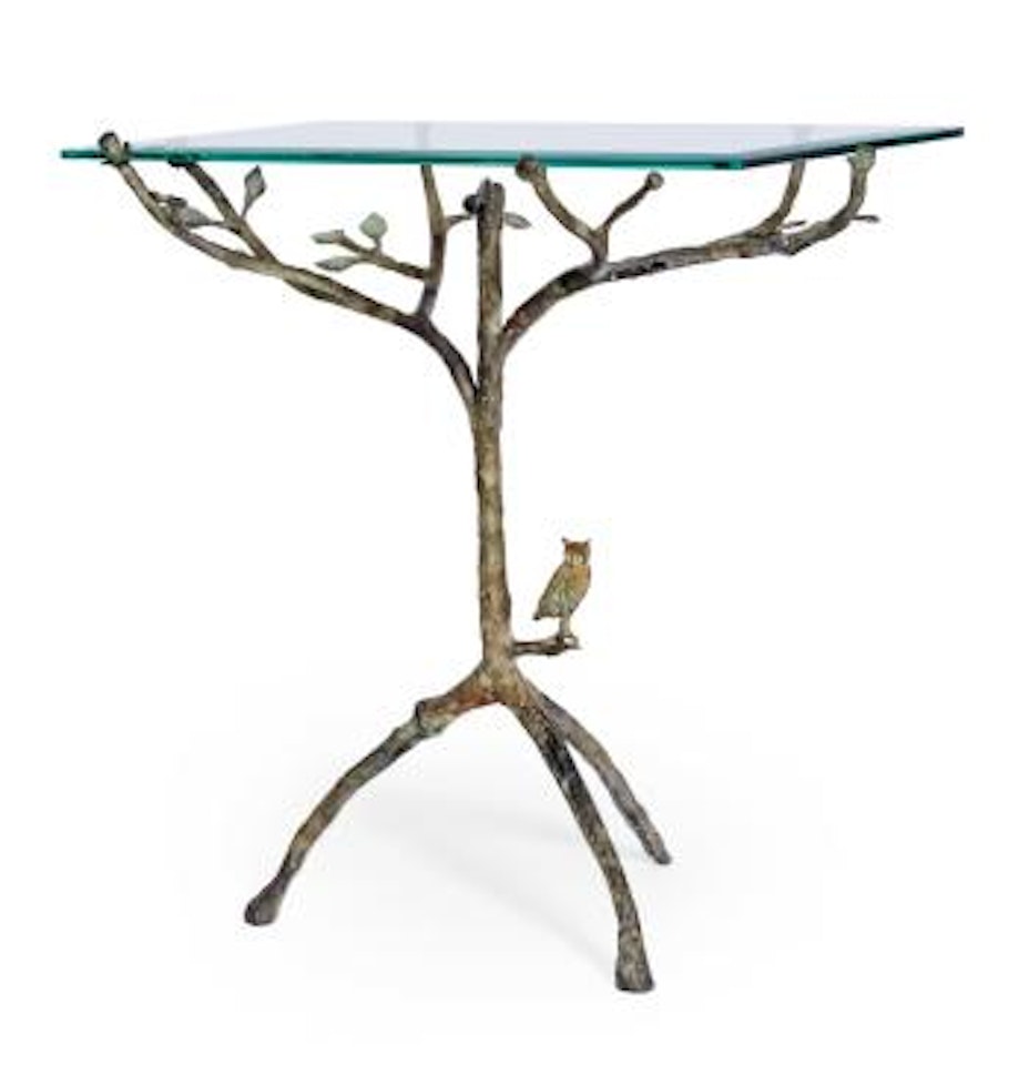 Guéridon Arbre De Vie, Modele Au Hibou by Diego Giacometti