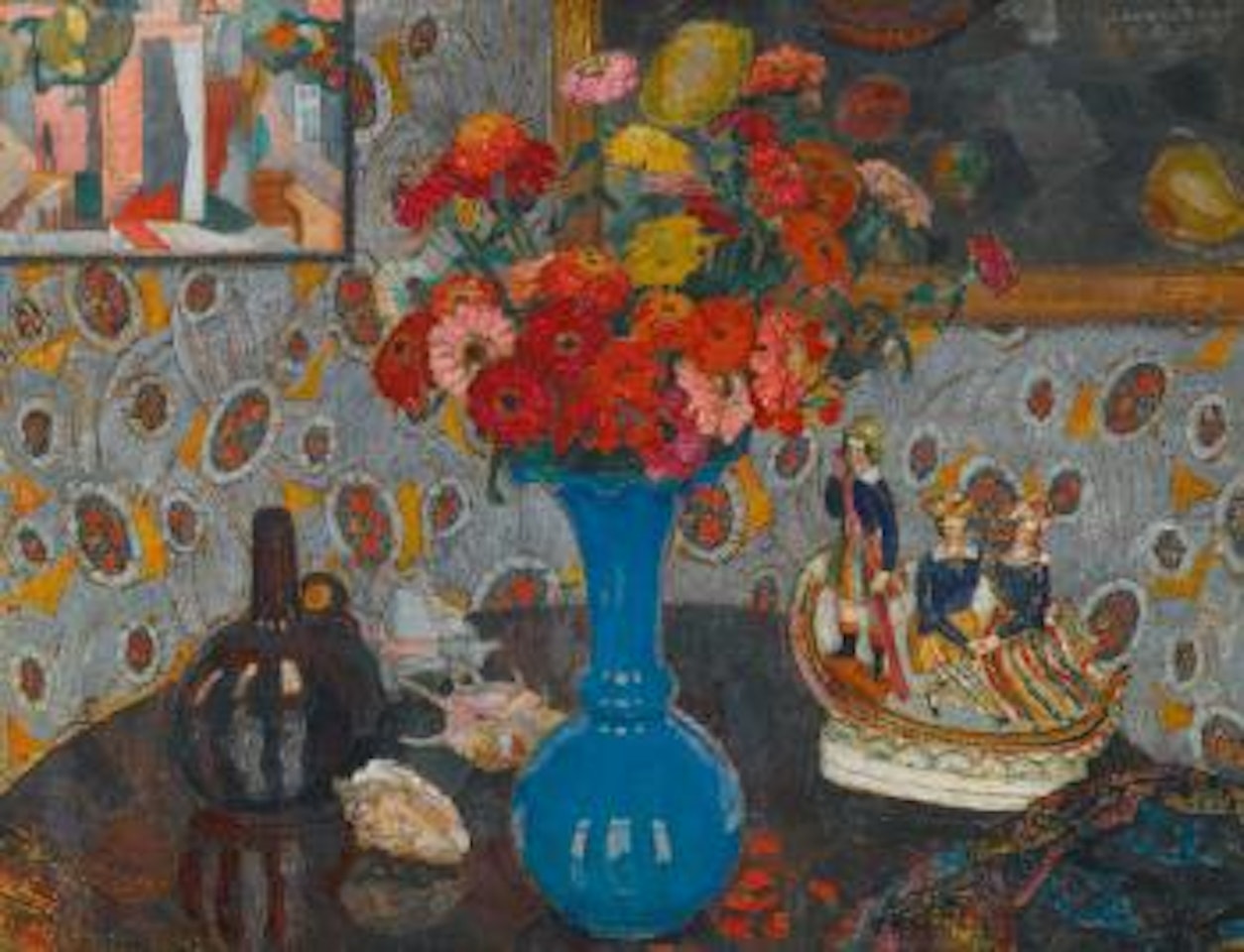 Nature Morte Avec Fleurs Et Coquillages by Leon de Smet