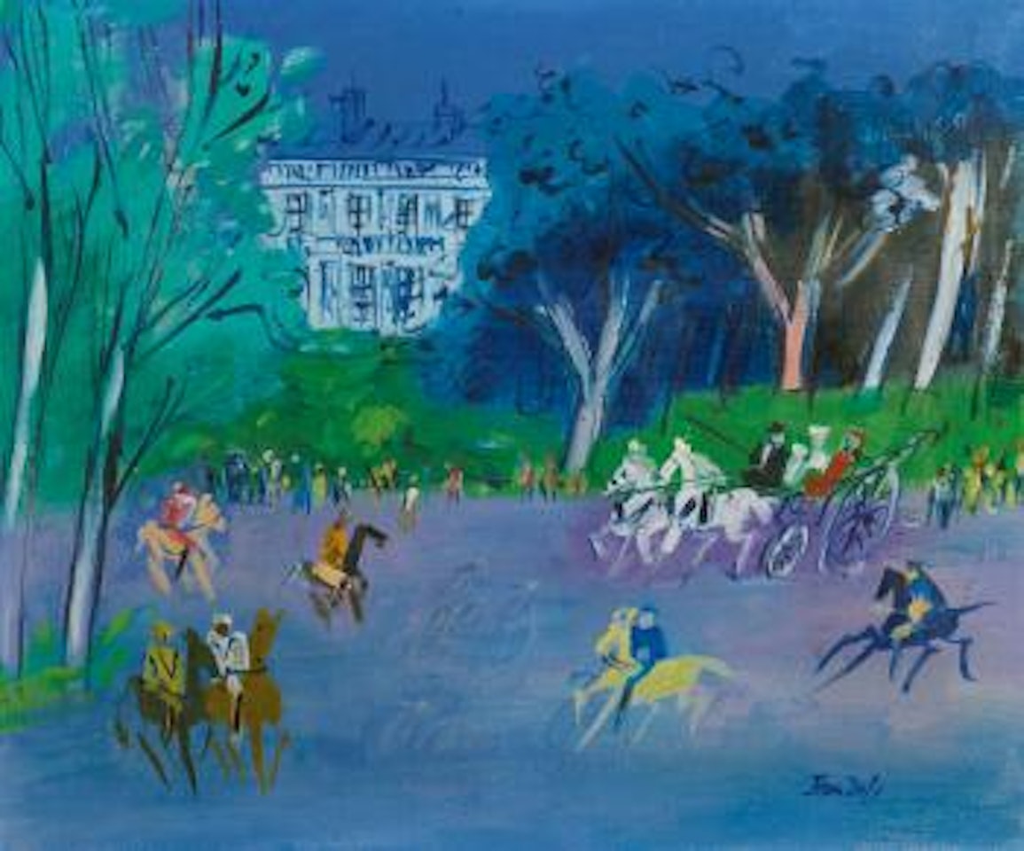 Cavaliers Et Calèche Au Bois De Boulogne by Jean Dufy