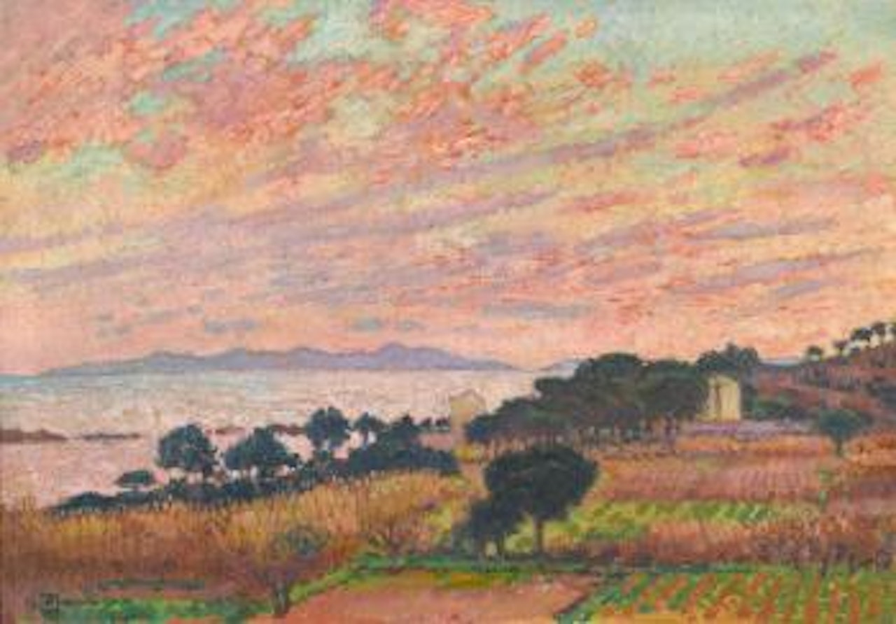 La Baie Au Soleil Couchant (Saint Clair) by Theo van Rysselberghe