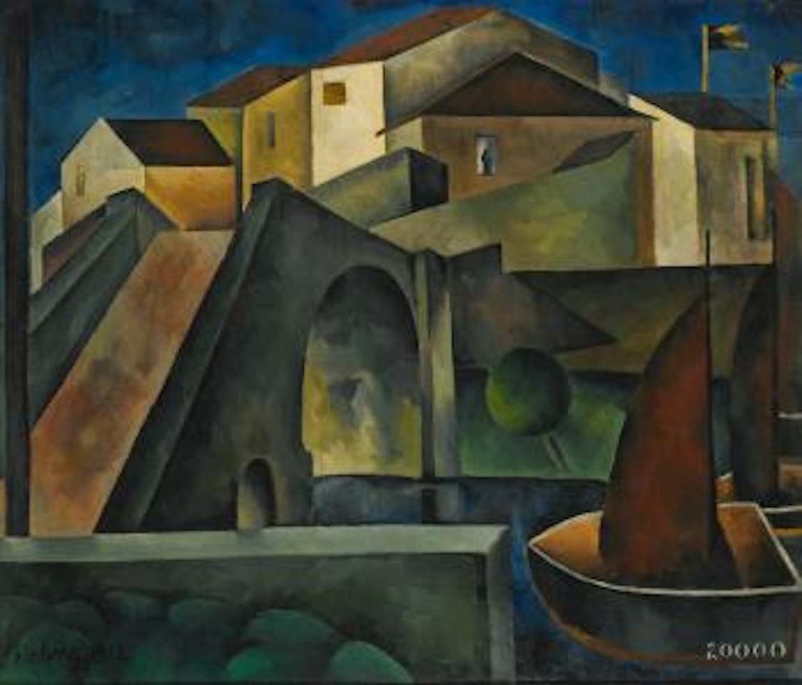 Village Au Canal by Moïse Kisling