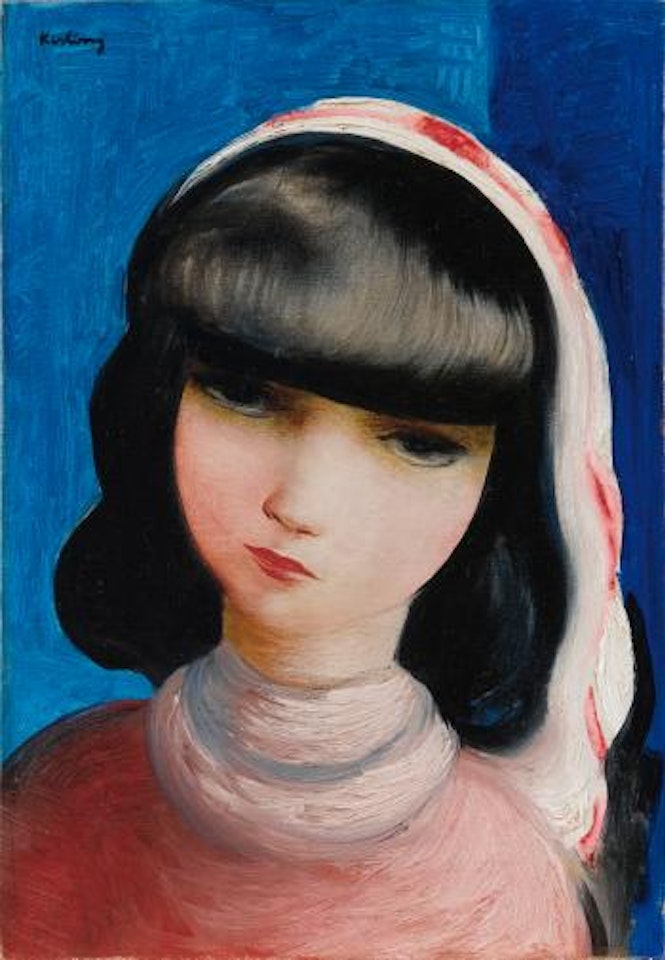 Portrait D'une Jeune Femme Brune by Moïse Kisling