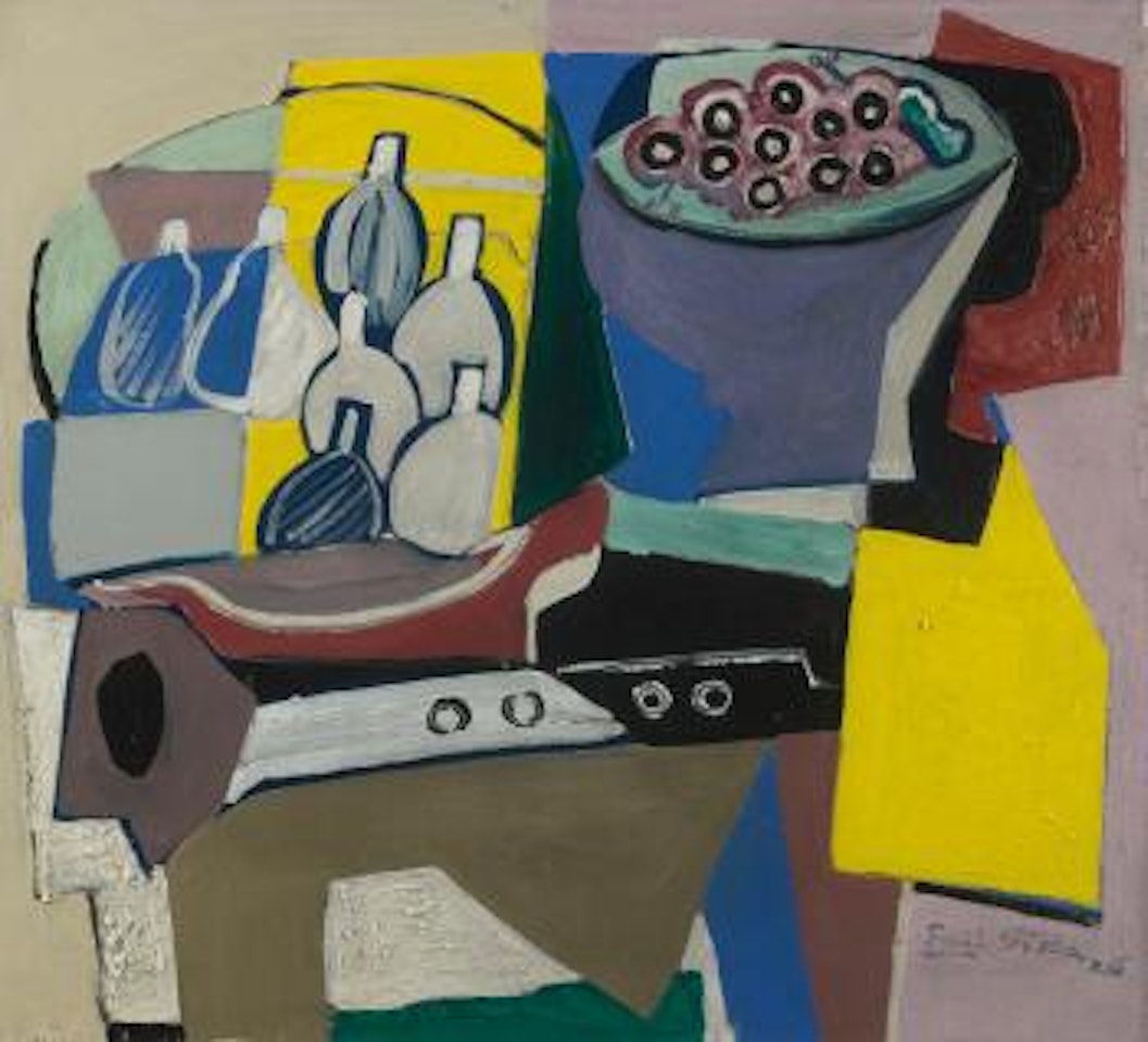 Still Life With Clarinet And Fruit by Emil Filla