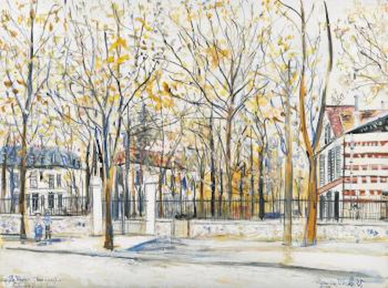 Square Saint-Pierre Et Sacre Cœur Sous La Neige, Montmartre by Maurice Utrillo