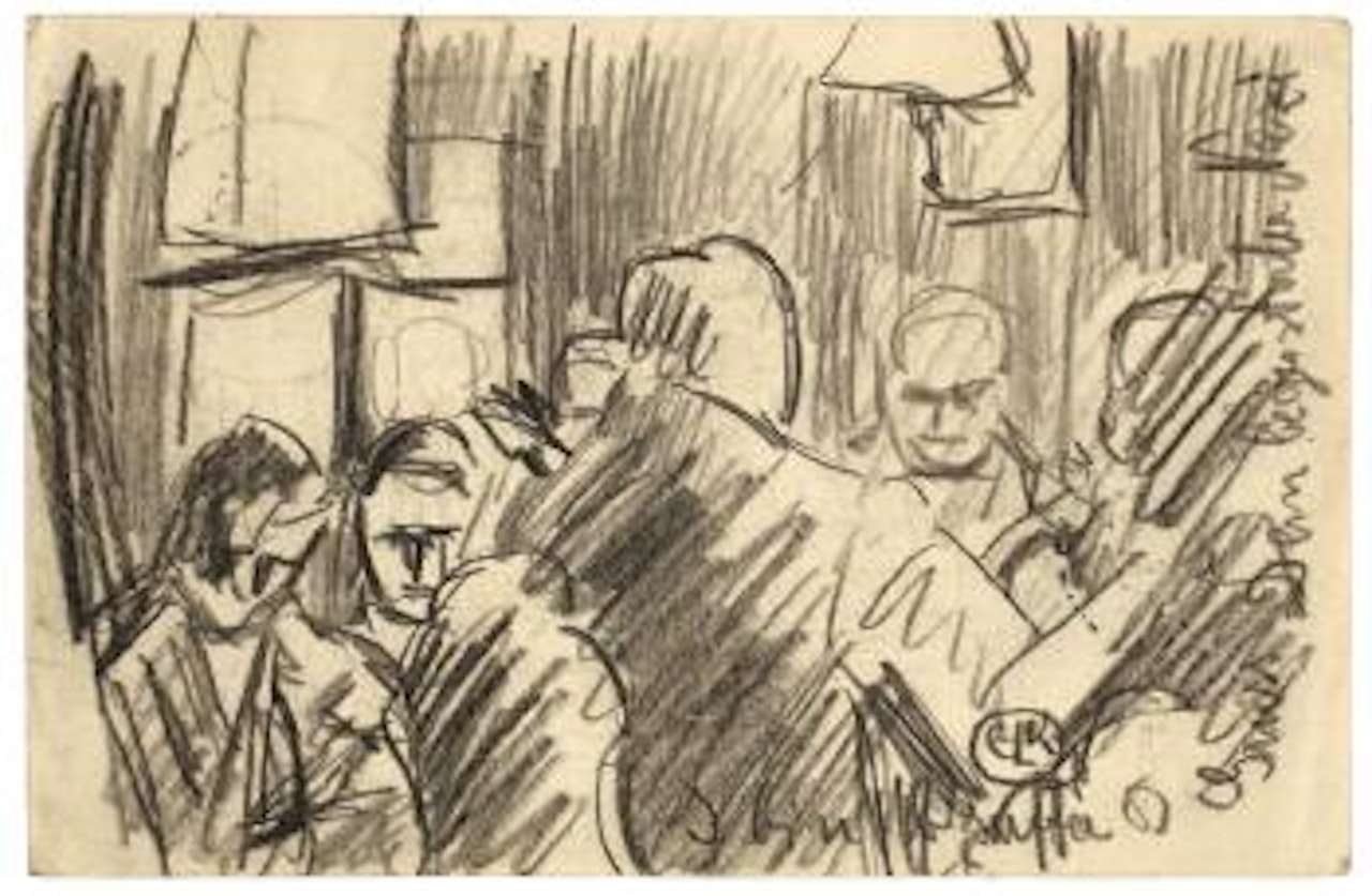 Im Restaurant by Ernst Ludwig Kirchner