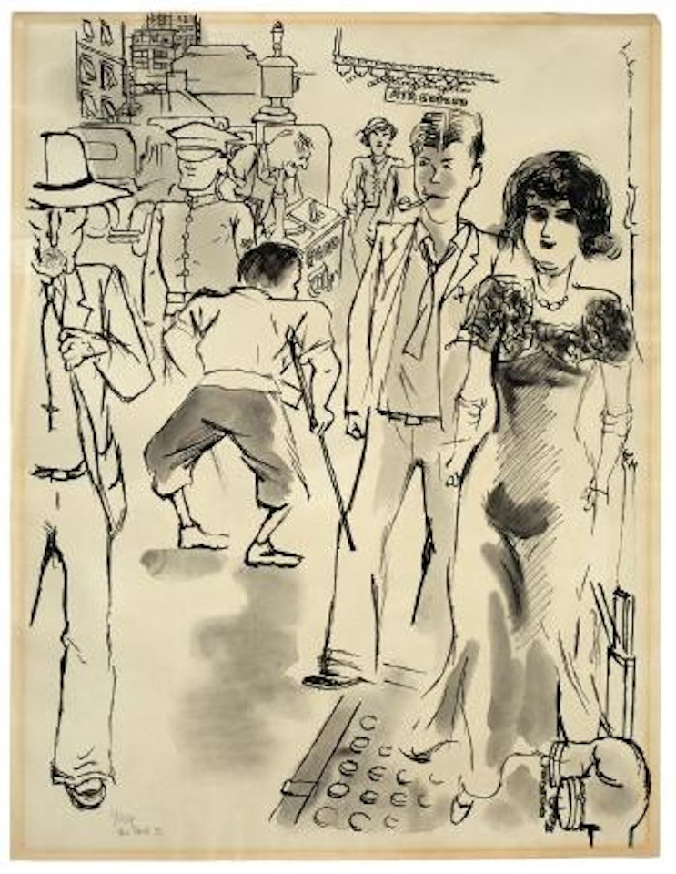 Strassenszene In New York by George Grosz