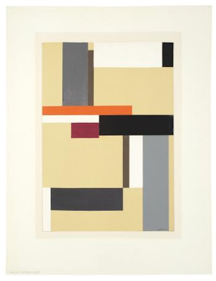 Komposition 1924 XIII (Auf Gelbem Grund) by Walter Dexel