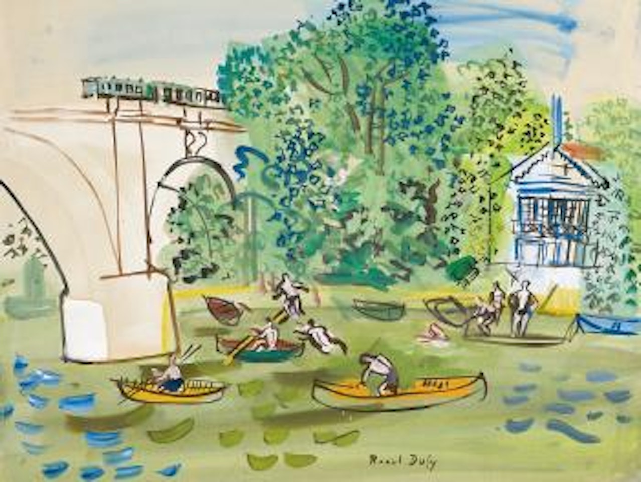 Les Canotiers à Nogent by Raoul Dufy