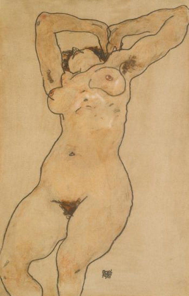 Liegende (Reclining Nude) by Egon Schiele