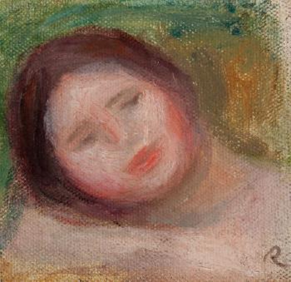 Etude de tête de jeune femme by Pierre-Auguste Renoir