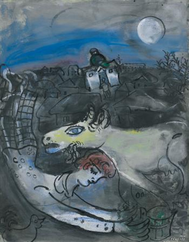 Personnage Dans Le Village by Marc Chagall