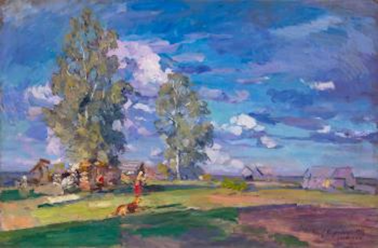 Summer morning, Okhotino by Konstantin Alekseevich Korovin