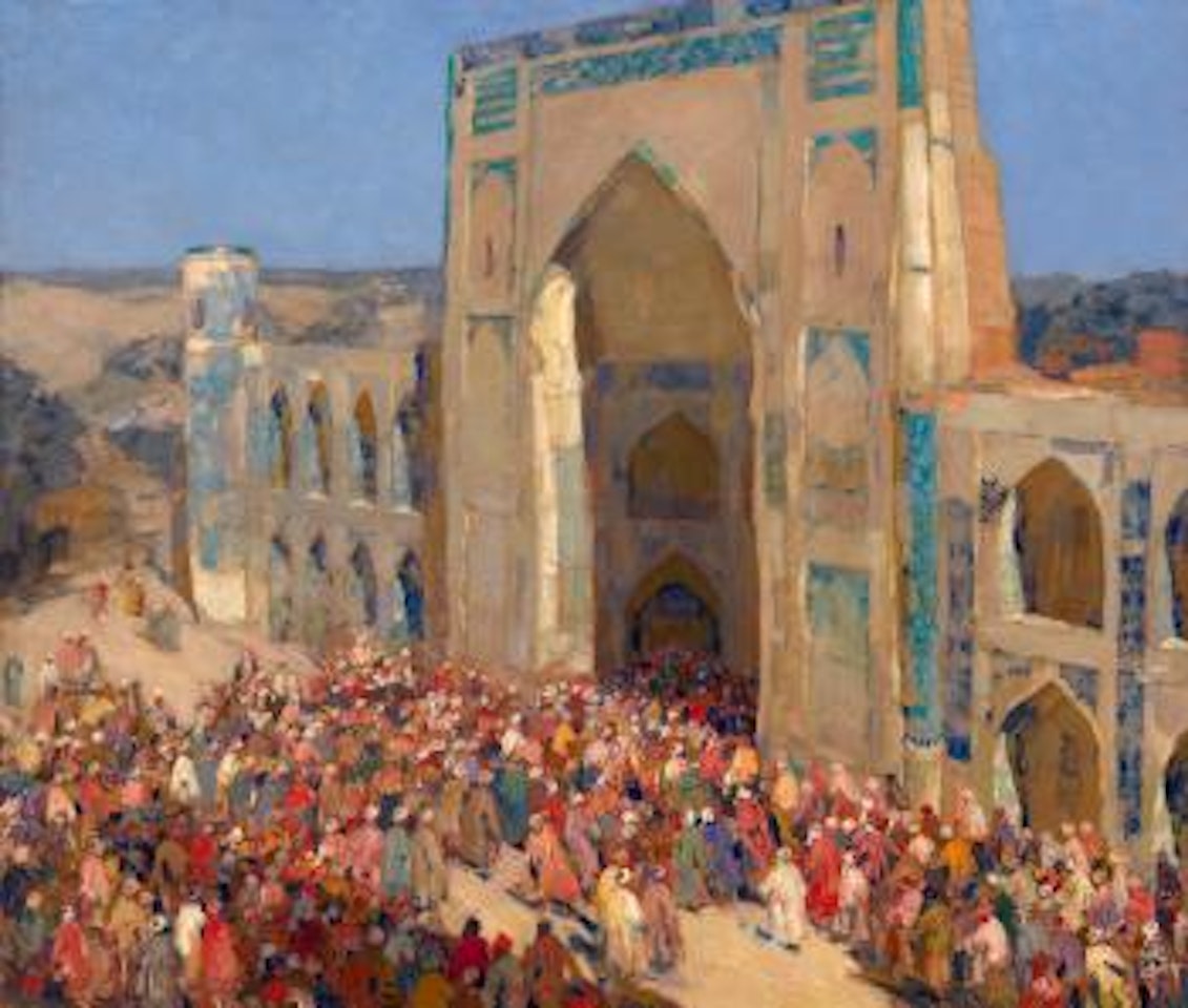 Courtyard of the Tilla-Kari Mosque by Alessio Issupoff