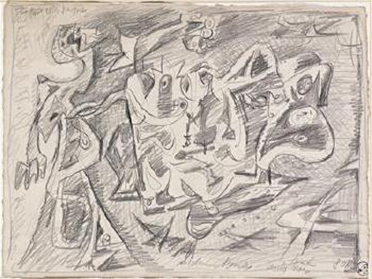Les parques (sketch for an oil painting) by André Masson