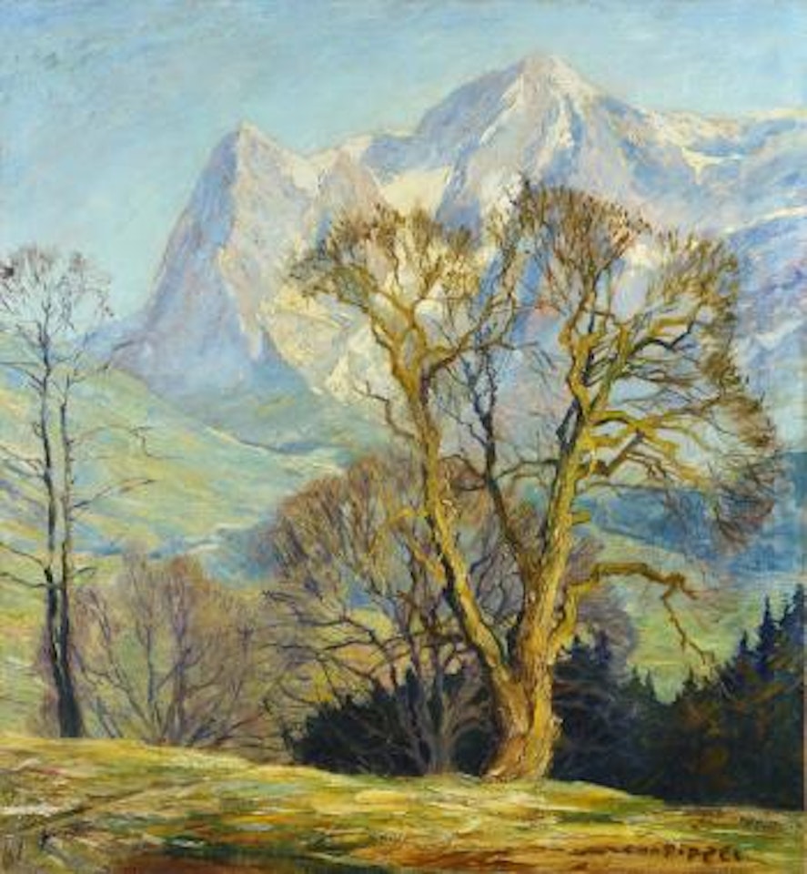 Paisaje alpino by Otto Pippel