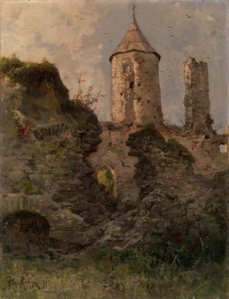 View of Haapsalu Castle, Estonia, by Yuli Yulievich Klever the Younger