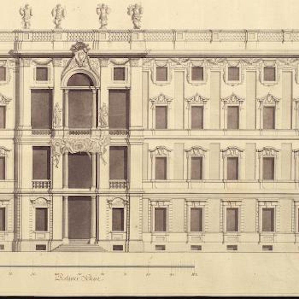 Fassadenriss Lustgartenfassade Des Berliner Schlosses by German School