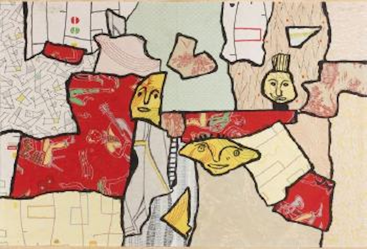 Composition A Trois Tetes by Gaston Chaissac